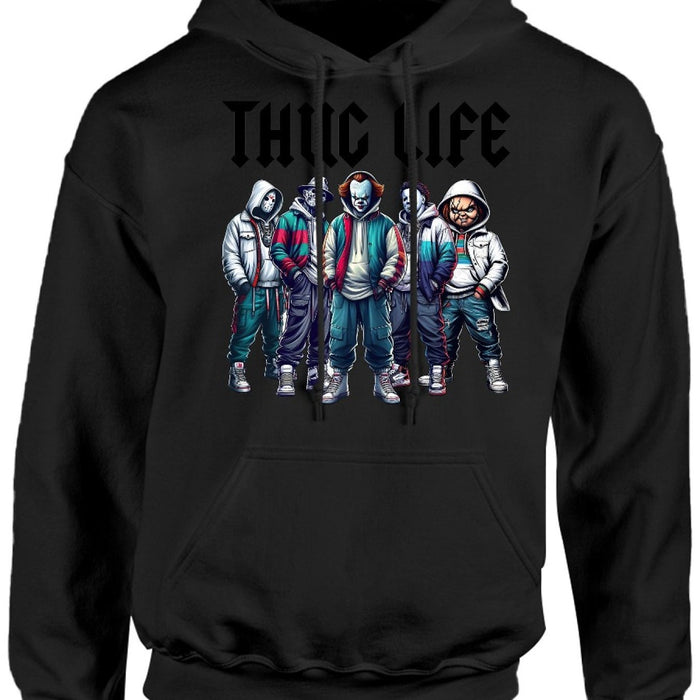 Thug Life Halloween, Horror, Iconic Slasher Pullover Hoodie.