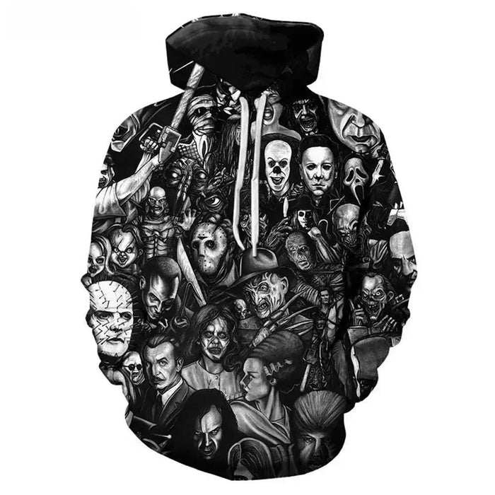 Casual Pullover Hoodies Halloween Kills Horror Movie Hoodie.