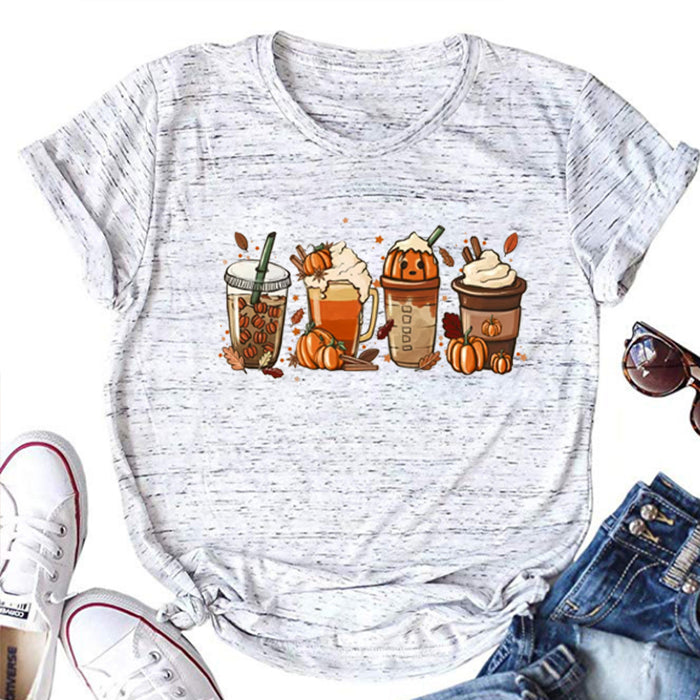 T-Shirt Pumpkin Spice Latte Thanksgiving Shirt.