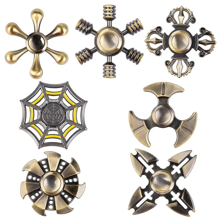 Hand Fidget Spinner Brass Metal