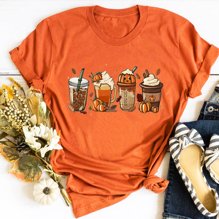 T-Shirt Pumpkin Spice Latte Thanksgiving Shirt.