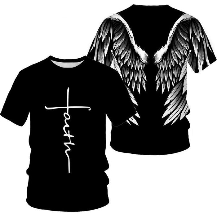 Angel Wings Cross Unisex Short Sleeve T-Shirt's