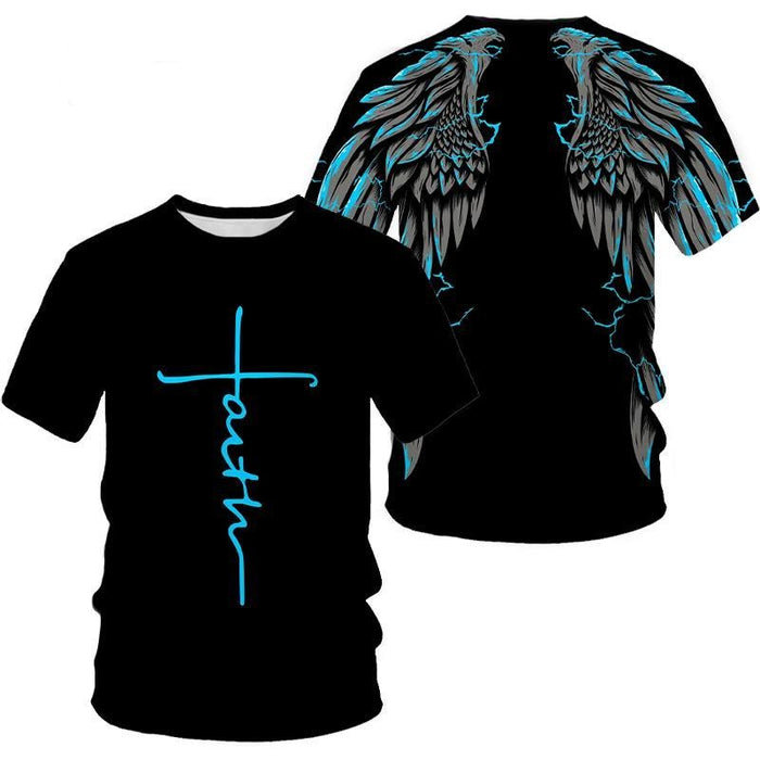 Angel Wings Cross Unisex Short Sleeve T-Shirt's