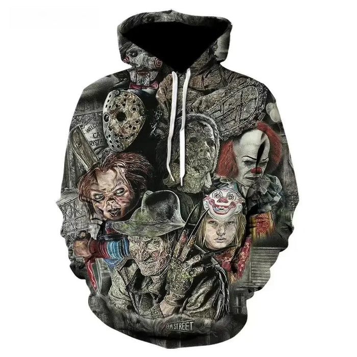 Casual Pullover Hoodies Halloween Kills Horror Movie Hoodie.