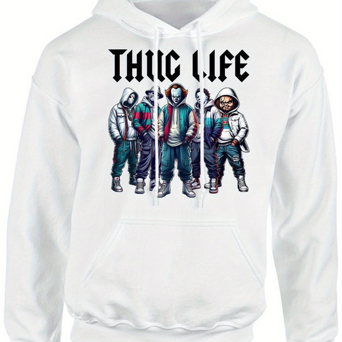 Thug Life Halloween, Horror, Iconic Slasher Pullover Hoodie.